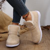 Synthetic Leather Snow Boots hardwearing & thermal beige Pair