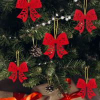 Lijm gebonden stof Kerstboom hangende Decoratie Instellen
