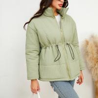 Polyester Women Parkas & loose Solid green PC
