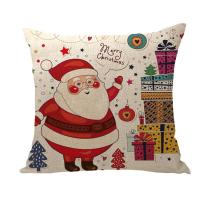 Linen & Spandex Throw Pillow Covers christmas design printed PC