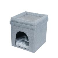 Linen Pet Bed & thermal gray PC