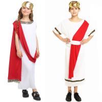 Acetate Fiber & Polyester Children Halloween Cosplay Costume Solid white : PC