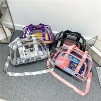 PVC Handbag & attached with hanging strap & waterproof & transparent Polyester PC