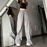 Polyester Plus Size Women Casual Pants & loose patchwork Solid PC