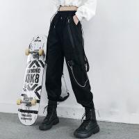 Polyester Women Long Trousers & loose patchwork PC