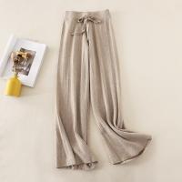 Viscose & Polyamide High Waist Wide Leg Trousers loose Solid : PC