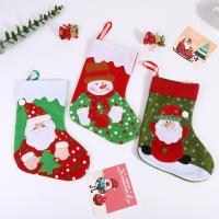 Chiffon Chaussettes de décoration de Noël Brodé couleur et motif différents pour le choix pièce