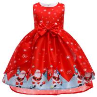 Polyester & Cotton Princess Children Christmas Costume printed PC