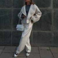 Polyester Frauen Mantel, Solide, Weiß,  Stück