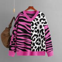 Polyester Straight Women Knitwear & thermal leopard : PC