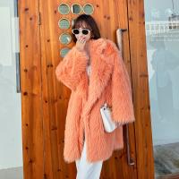 Polyester Women Overcoat & loose & thermal orange PC
