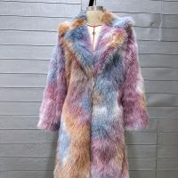 Polyester Women Overcoat & loose & thermal multi-colored PC