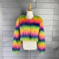 Polyester Manteau de femmes multicolore pièce