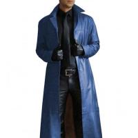 PU Leather Men Coat mid-long style Solid PC