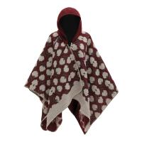 Polyester Soft & windproof & With Siamese Cap Shawl thermal printed floral PC