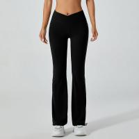 Polyamide Long Trousers Women Yoga Pants & sweat absorption & skinny & breathable Solid PC