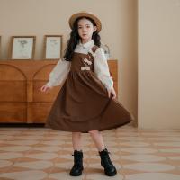 Spandex & Polyester & Katoen Meisje Eendelige jurk meer kleuren naar keuze stuk