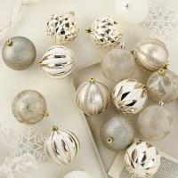 El plastico Bolas de decoración de Navidad, champán,  trozo