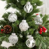 MASCOTA Bolas de decoración de Navidad, Pintado, plata,  trozo