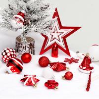 Polystyren Vánoční strom závěsné dekorace červená a bílá kus