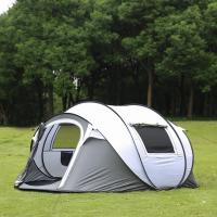 Oxford automatic & windproof & Waterproof Tent sun protection Fiberglass gray PC