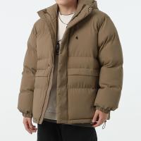 Polyester With Siamese Cap Men Parkas thicken & loose Solid PC
