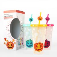 Polypropylene-PP Portable Cup Halloween Design & durable Pumpkin Pattern PC