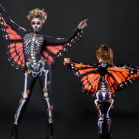 Polyester Ouder-kind Jumpsuits vlinderpatroon stuk