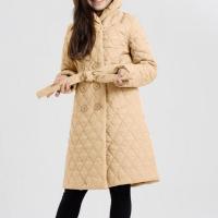 Polyester & Cotton Girl Coat mid-long style & thermal Solid PC