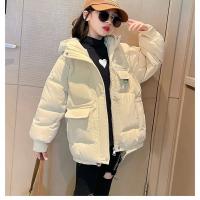 Polyester Girl Parkas mid-long style & thicken & thermal Solid PC