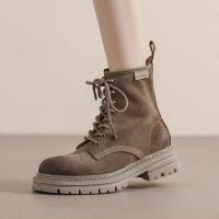 Frosted Material Women Martens Boots hardwearing Pair