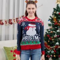 Polyester Women Sweater christmas design & loose printed PC