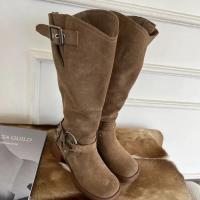 Frosted Material Boots hardwearing Pair