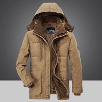Polyester & Cotton Men Parkas & thermal Solid PC