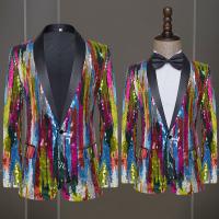 Fibre d’acétate Manteau de costume pour hommes multicolore pièce