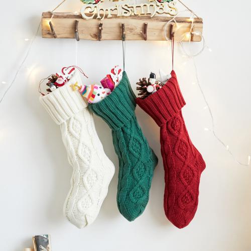 Acryl & Polyester Kerstdecoratie sokken willekeurige kleur stuk
