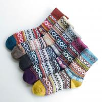 Poliéster & Algodón Calcetines de tubo corto, diferente color y patrón de elección, más colores para elegir, :,  Par