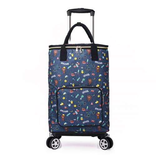 Oxford foldable Shopping Trolley large capacity & portable PC