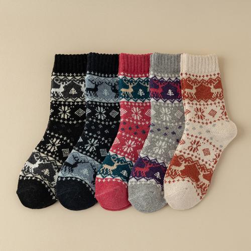 Polyester und Baumwolle Kurze Tube Socken, Gedruckt, unterschiedliches Muster zur Auswahl, mehr Farben zur Auswahl, :, 5Paare/Viel,  Viel
