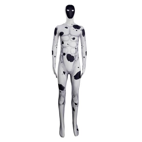 Polyester Cartoon Characters Costume flexible printed white and black PC
