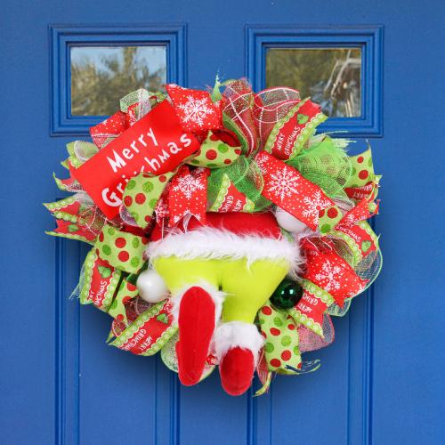 Cloth & Plastic Christmas Wreath PP Cotton PC
