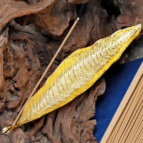 Zinc Alloy Incense Seat for home decoration & durable sealing gold color plated PC