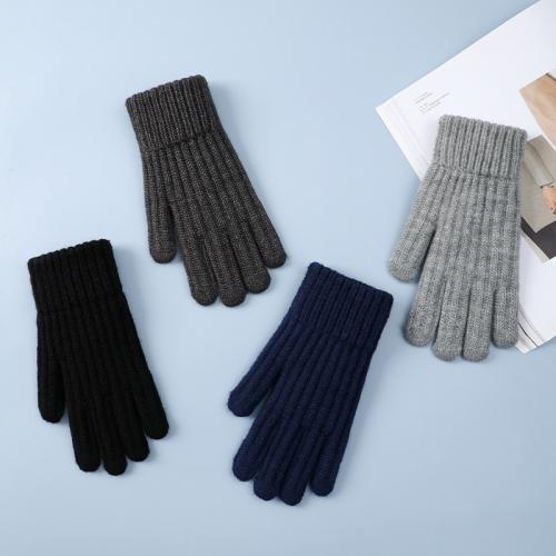 Acryl Herren Handschuhe, Solide, mehr Farben zur Auswahl,  Paar