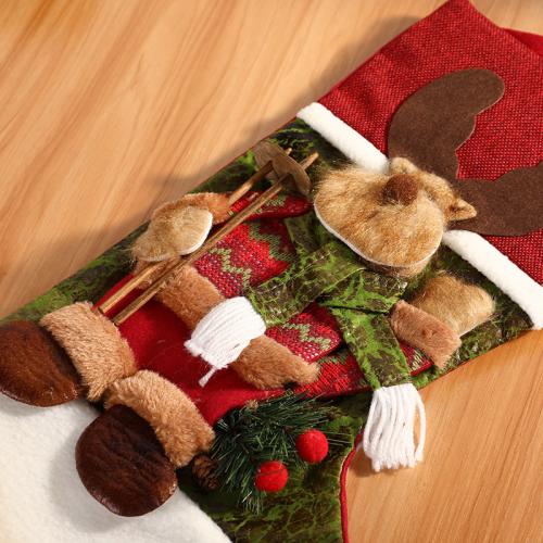 Tissu collé adhésif Chaussettes de décoration de Noël Solide plus de couleurs pour le choix pièce