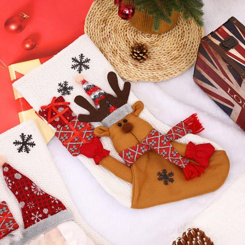 Lepicí lepená tkanina Vánoční dekorace ponožky Pevné più colori per la scelta kus