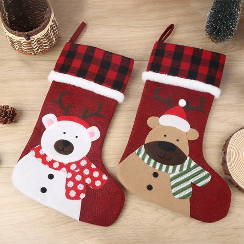 Doek Kerstdecoratie sokken Handgemaakte Solide meer kleuren naar keuze stuk