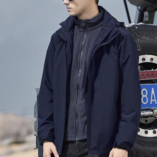 Polyester with detachable coat & windproof Couple Coat & waterproof Solid PC