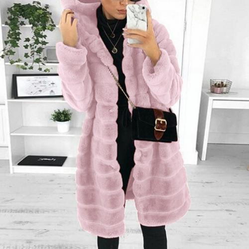 Nap-undeniable Velvet Women Coat mid-long style & thermal Solid PC