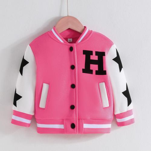 Polyester Girl Coat thicken printed letter PC