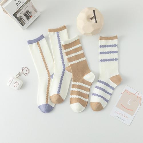Cotton Women Sport Socks antifriction & deodorant & thermal printed : Pair